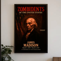 James Madison 4th President of the United States Zombidents Poster Series