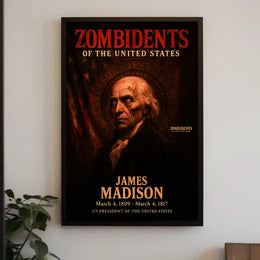 James Madison 4th President of the United States Zombidents Poster Series