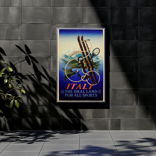 Italy The Ideal Land for All Sports Poster