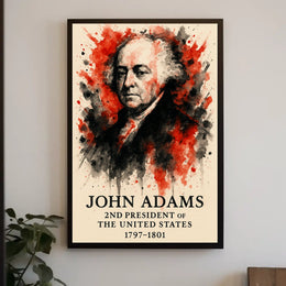 John Adams Watercolor Portrait Historical or Presidential Poster