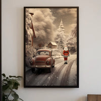 Winter Wonderland With Santa Poster