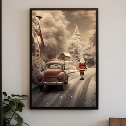Winter Wonderland With Santa Poster