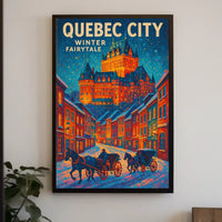 Quebec City Winter Fairytale Poster