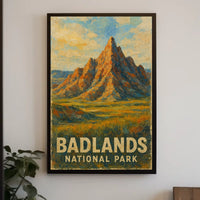Badlands National Park Wanderlust Desert Scenic Poster