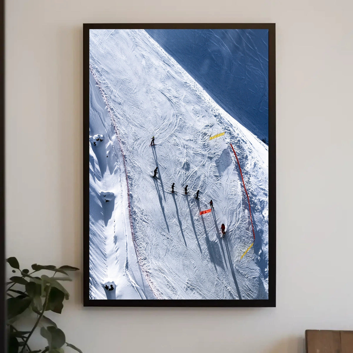 Skiers On A Snowy Slope Poster