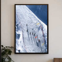 Skiers On A Snowy Slope Poster
