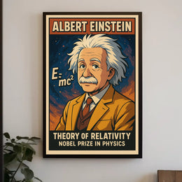 Einstein Relativity Vintage Scholarly Poster