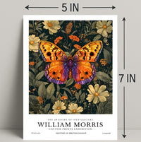 William Morris Butterfly Botanical Heritage Artistic Poster