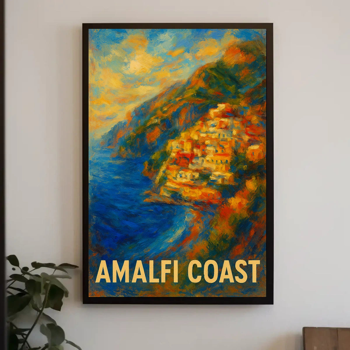 Amalfi Coast Poster Wall Art Coastal Decor Mediterranean