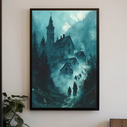 Haunting Misty Landscape Gothic Fantasy Art Poster PosterGoat