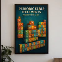 Periodic Table 3D Cubes Educational or Infographic Poster