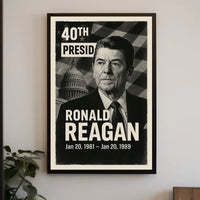 Ronald Reagan 40th President of the United States Digital Montaje Poster