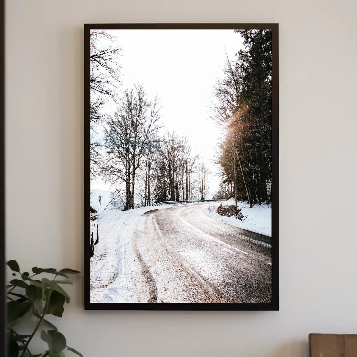 Winter Roadscape Poster