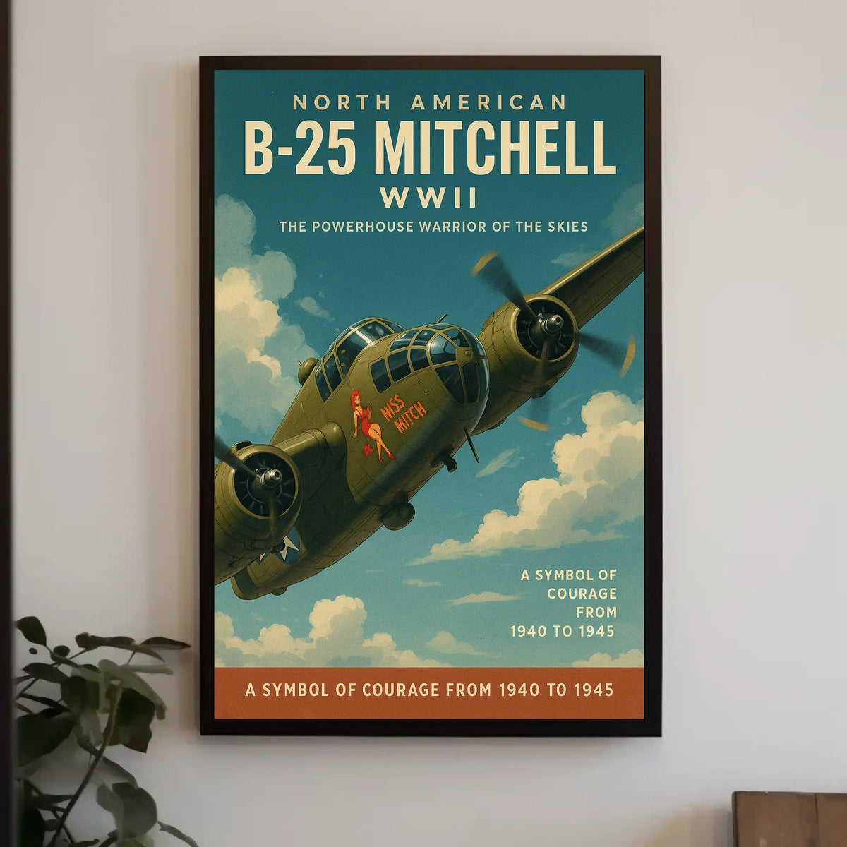 North American B-25 Mitchell WWII Icon Poster
