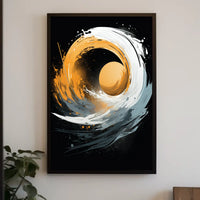 Dynamic Wave Vortex Abstract Art Print Poster
