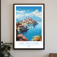 Scenic View of Lake Maggiore Poster