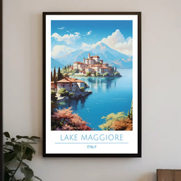 Scenic View of Lake Maggiore Poster