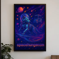 Futuristic Lion in Space Sci-Fi Poster