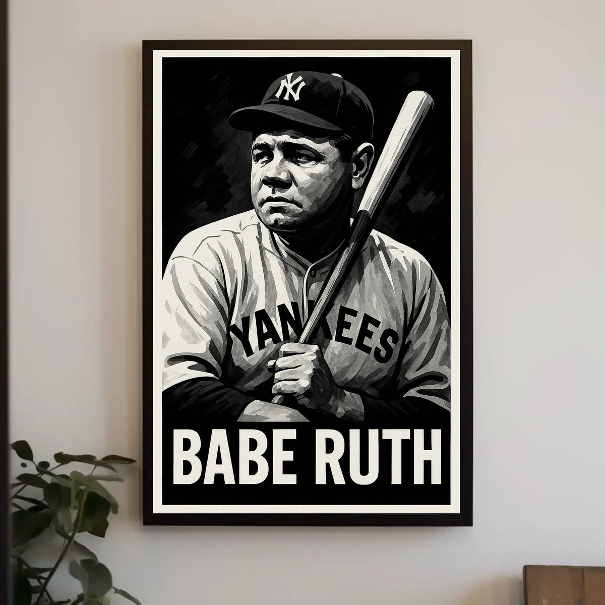 Babe Ruth Legendary Baseball Icon Poster