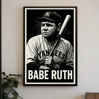 Babe Ruth Legendary Baseball Icon Poster