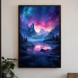 Enchanted Mountain Landscape Poster