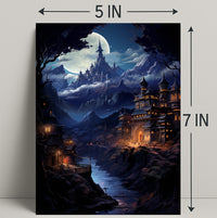 Enchanted Moonlit Castle Poster