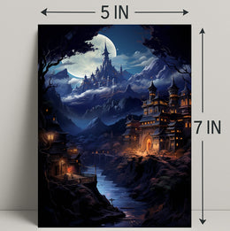 Enchanted Moonlit Castle Poster
