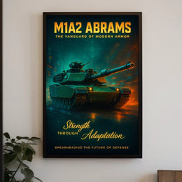 M1A2 Abrams The Vanguard Of Modern Poster