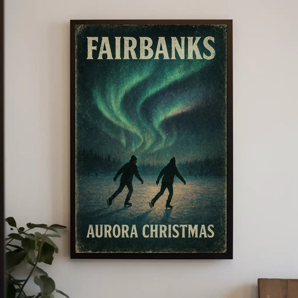 Fairbanks Aurora Christmas Poster