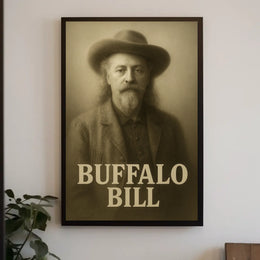 Buffalo Bill Iconic Vintage Historical Poster