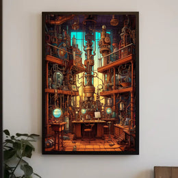 Steampunk Laboratory Poster