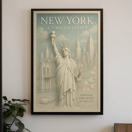 New York City Poster Vintage Elegance Travel Wall Art