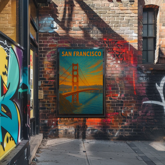 San Francisco Golden Gate Bridge Travel Poster