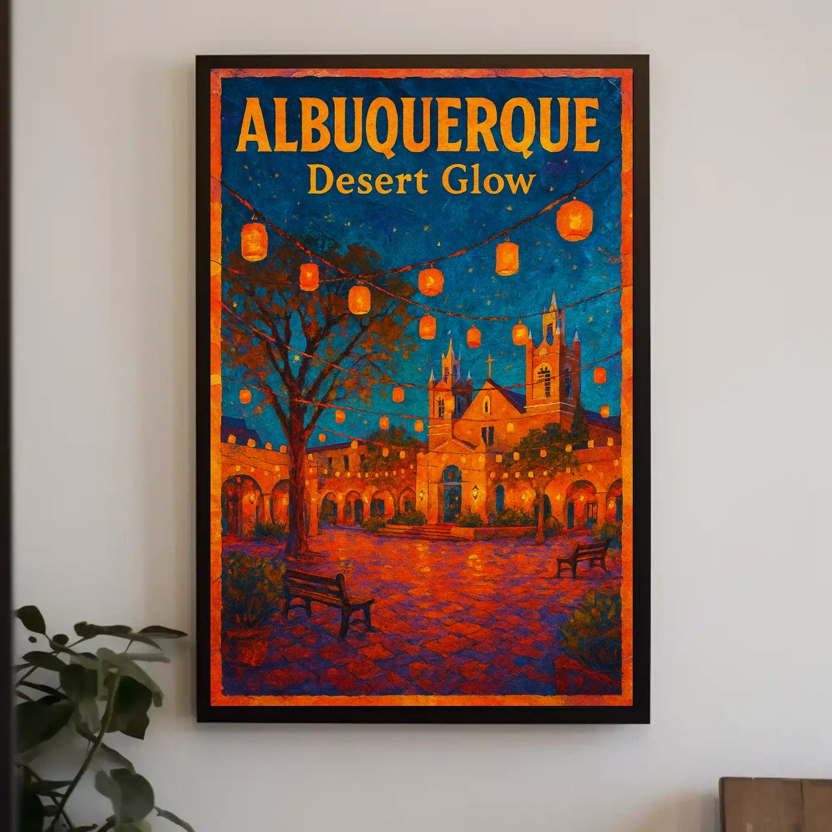 Albuquerque Desert Glow Poster