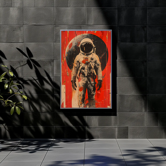 Vintage Travel Poster - Astronaut Space Art