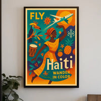 Fly Haiti Wander in Color Poster