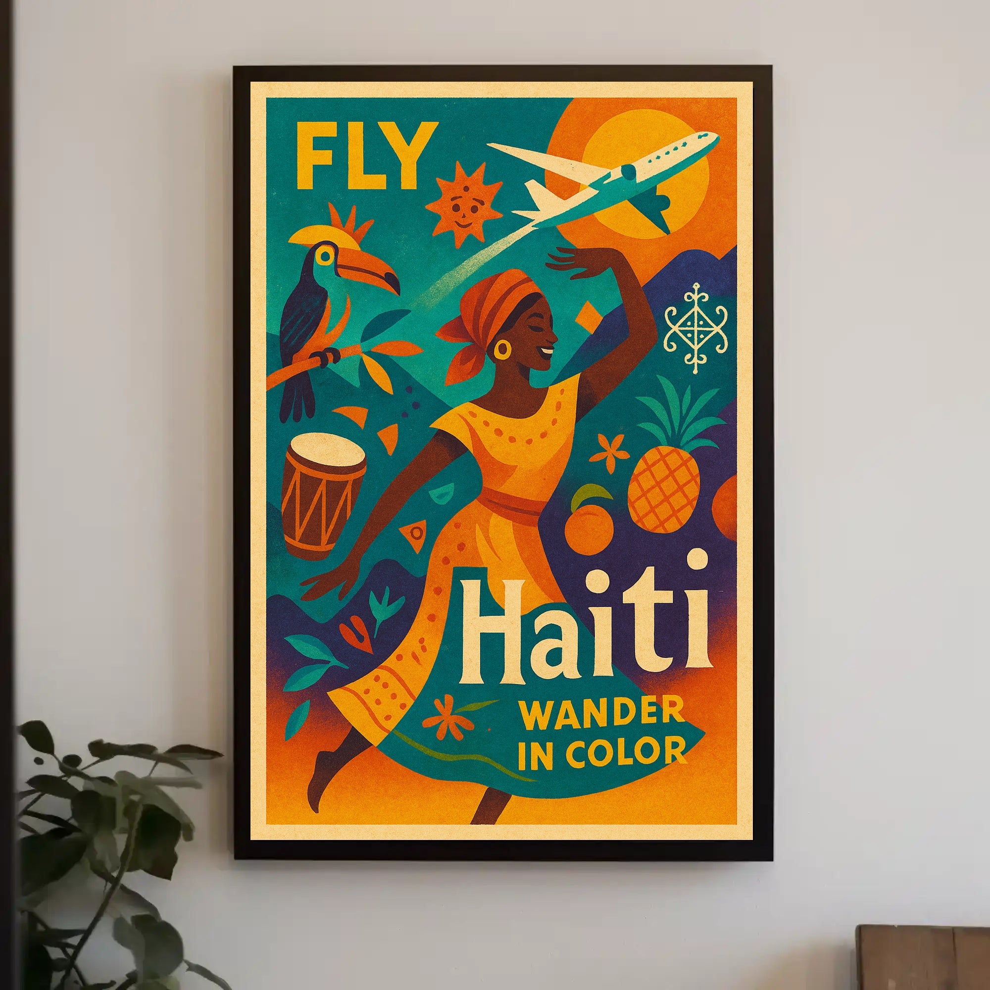 Fly Haiti Wander in Color Poster