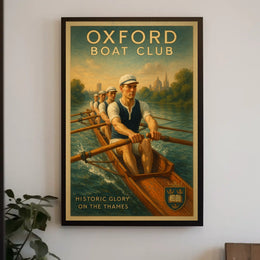 Oxford Boat Club Historic Glory on the Thames Poster