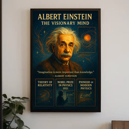 Albert Einstein Inspirational Physics Quote Poster Print