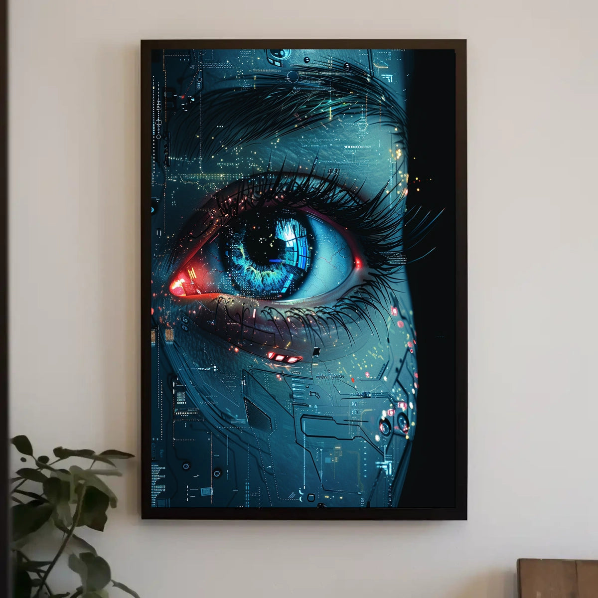Vision Future Cyberpunk Digital Painting Enthusiast Poster