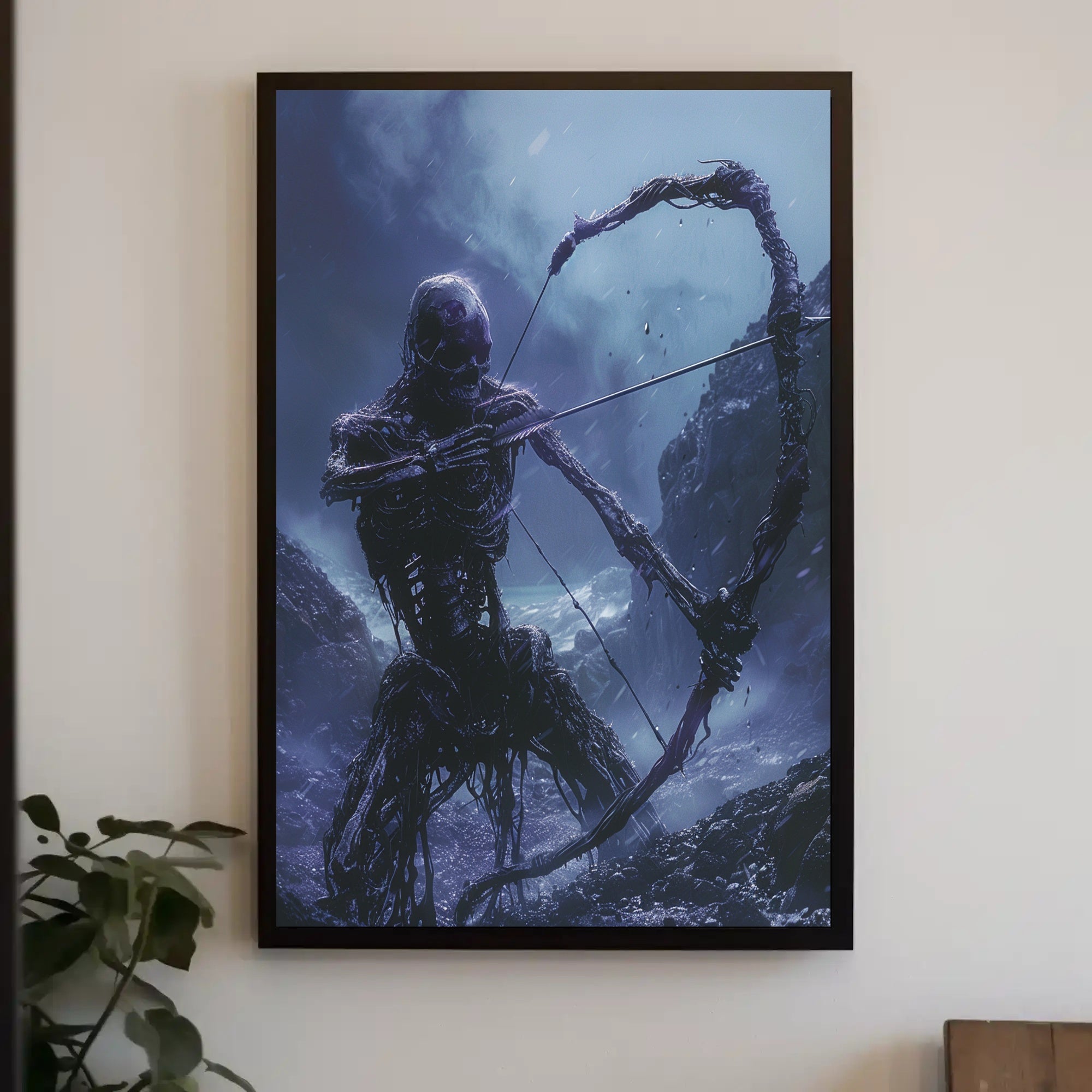 Skeletal Archer in Dark Fantasy World: Fantasy or Mythology Poster PosterGoat