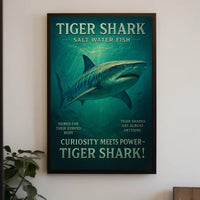 Tiger Shark Salt Water Predator Poster