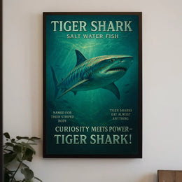 Tiger Shark Salt Water Predator Poster