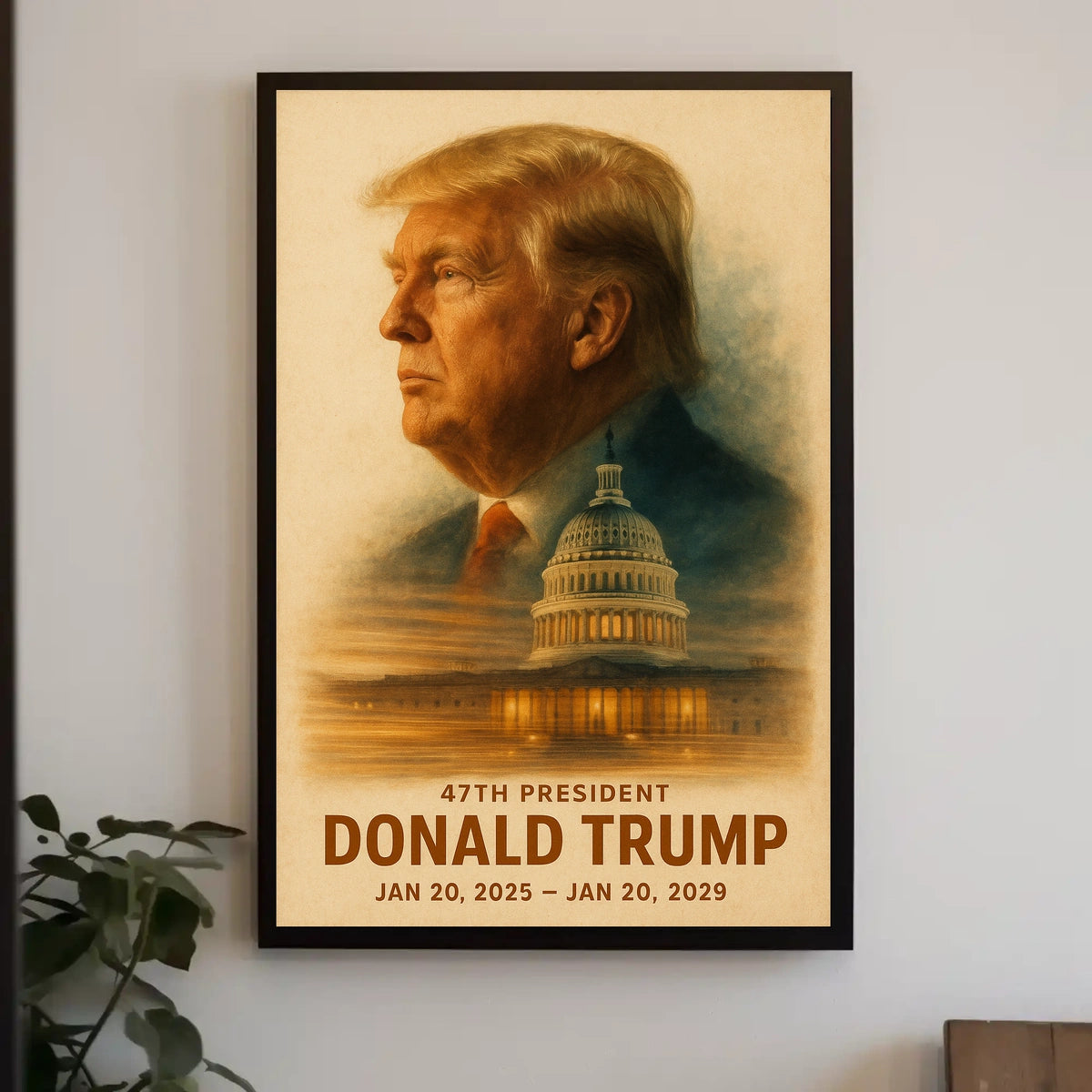 Donald Trump Visionary Leader Reflection Timeless Patriot Digital Art Legacy Poster