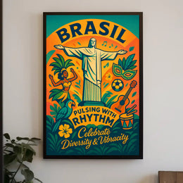 Celebrate Brazil's Vibrant Culture Poster