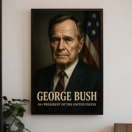 George Bush 41st President Poster Wall Art Decor Tribute