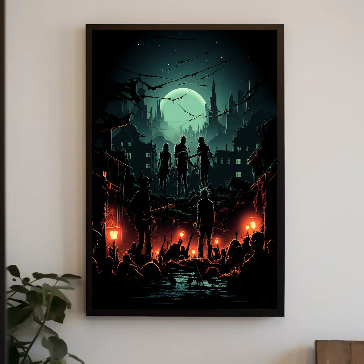 Dark Moonlit Rebellion: A Gritty Music or Concert Poster