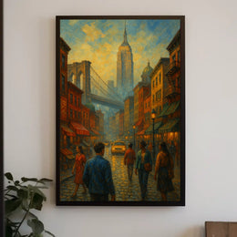 City Of Dreams Poster Dreamlike Cityscape At Dusk For Homes
