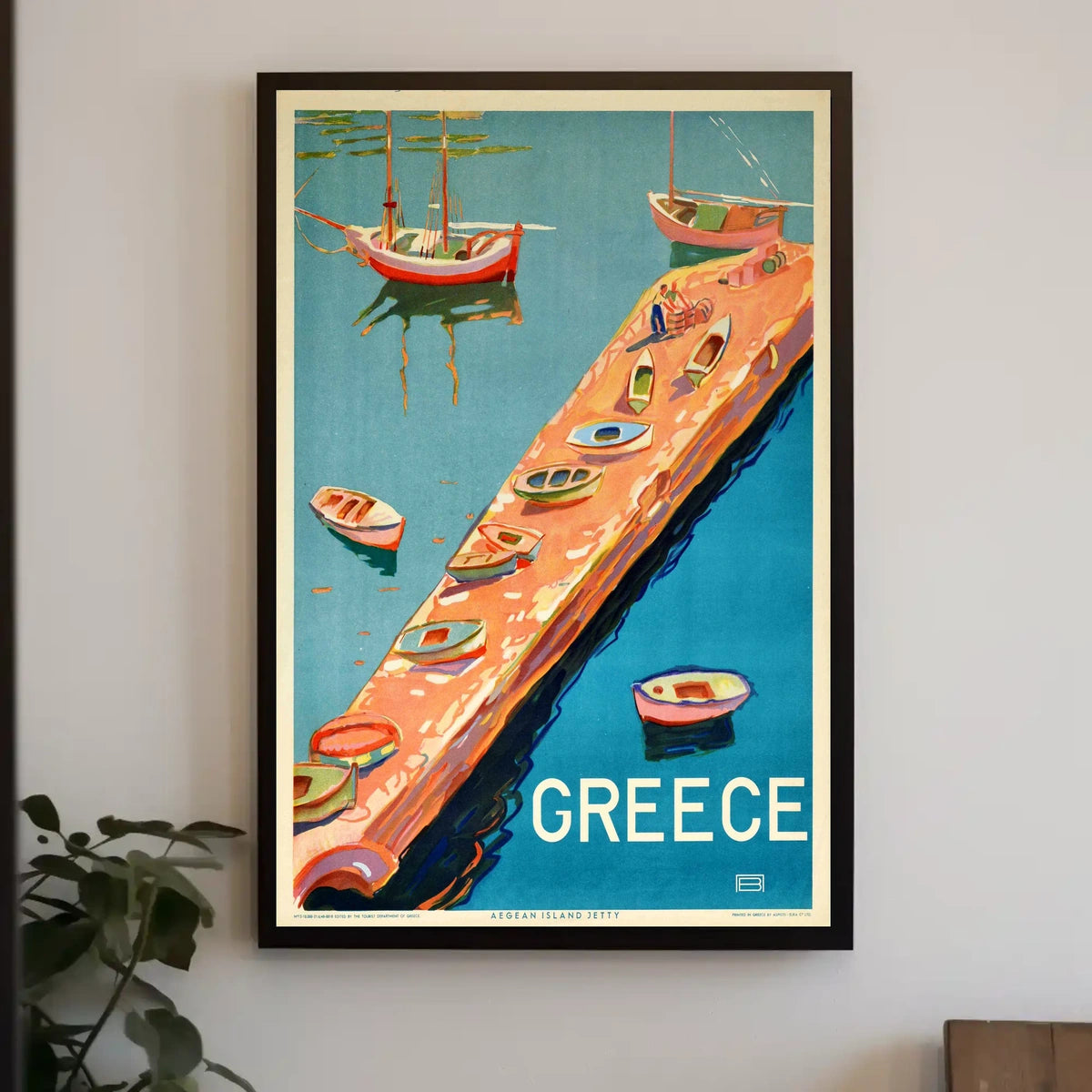 Greece Aegean Island Jetty Poster