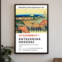 Katsushika Hokusai Pleasure District at Senju Poster